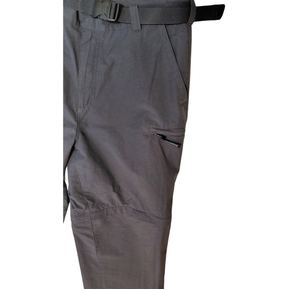 Men's Stylish Dark Grey Convertible Cargo Pants - Picture 7 of 11